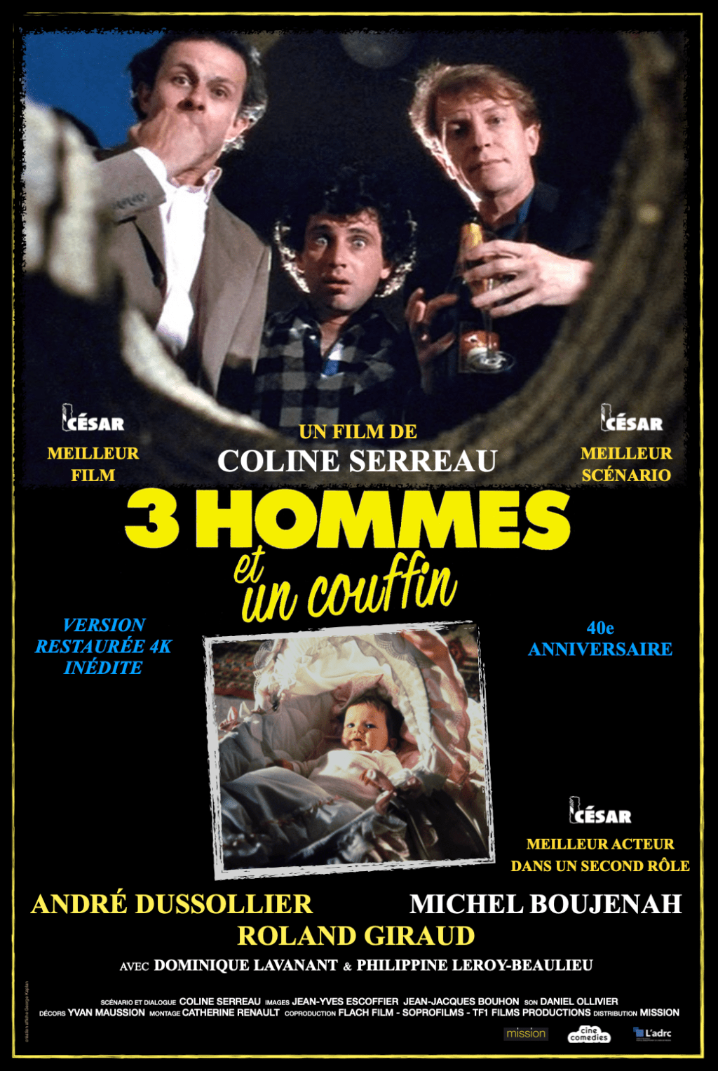 3 HOMMES ET UN&nbsp;COUFFIN